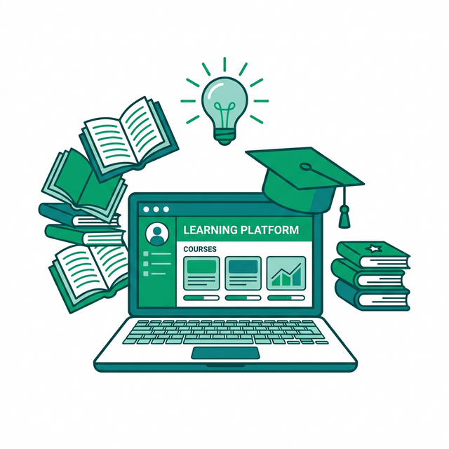 Lernplattformen Vergleich Illustration